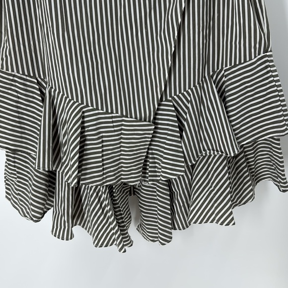 Worthington ruffle cotton blend skirt faux wrap flirty flouncy - Picture 10 of 16